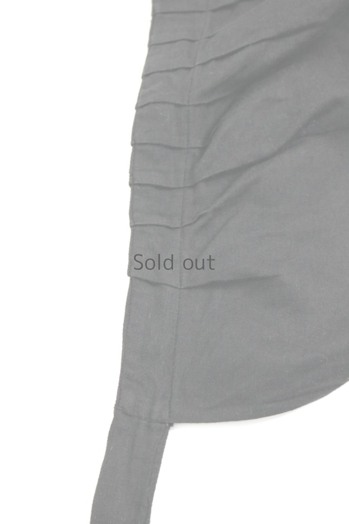 画像4: 【フランス】1940年代頃のブラックコットン　ハーフエプロン (4)