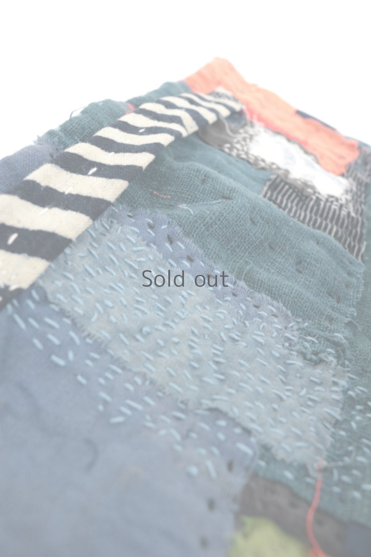 画像6: 【ササキチホ】藍染古布　手持ちのパッチワークバッグ（中くらい） (6)