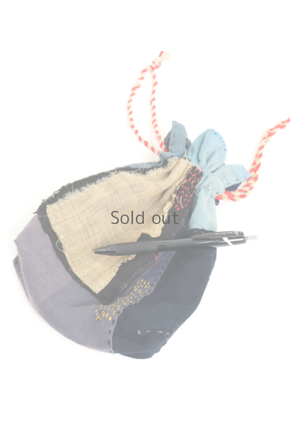 画像9: 【ササキチホ】古布　フリンジ　パッチワーク巾着 (9)