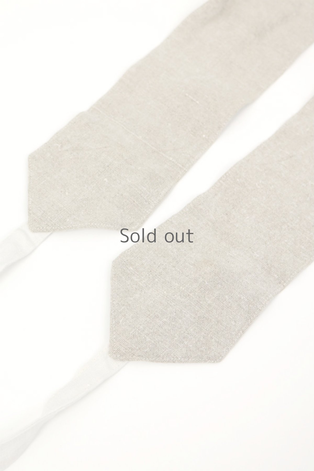 画像2: 【ササキチホ】手織りアンティークリネン　ウエストマーク　帯ベルト（生成り） (2)