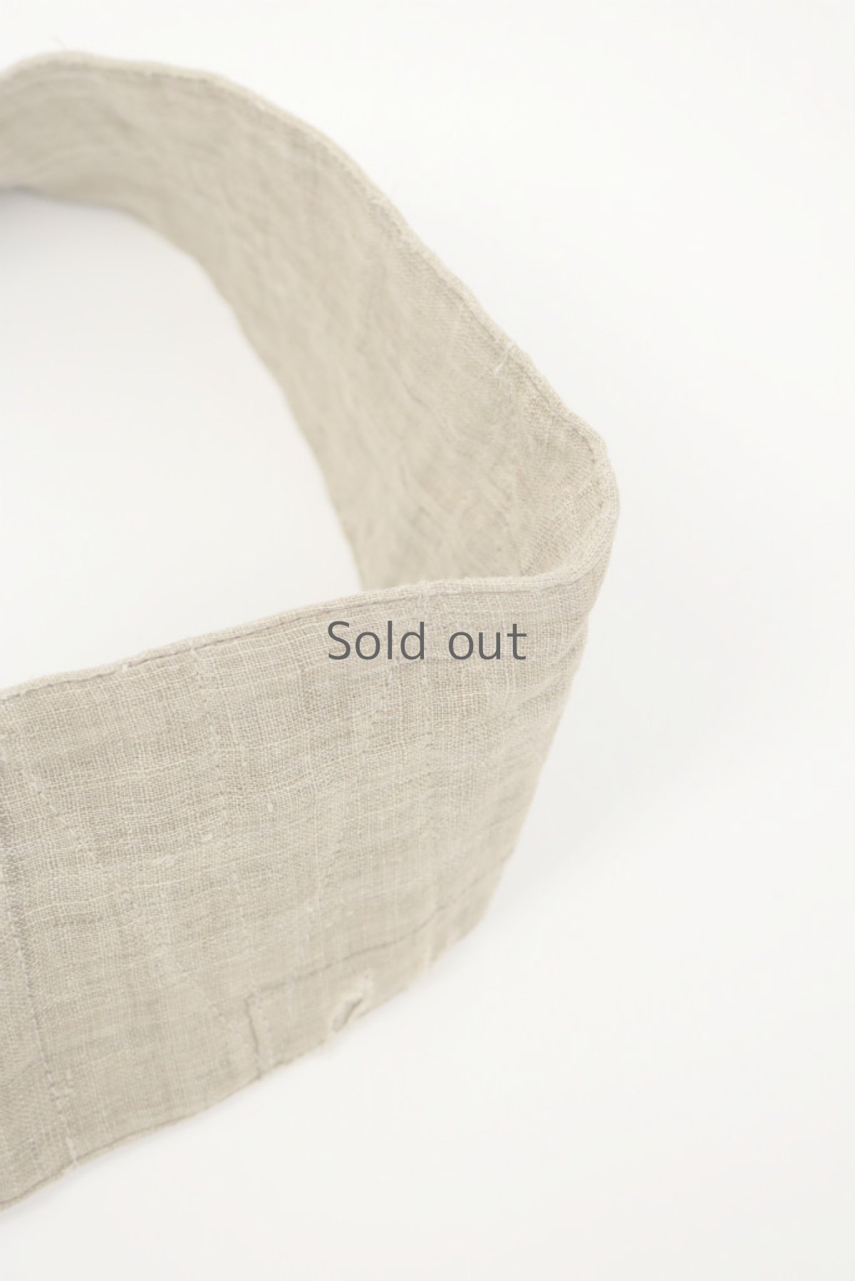 画像5: 【ササキチホ】アンティークリネン×染め　ウエストマーク　帯ベルト（生成りと茶色） (5)