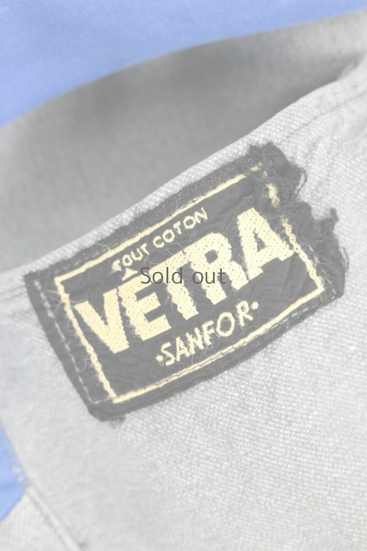 画像15: 【MITSUGU SASAKI】ビンテージリメイク　ブルーパッチワーク　黒シャンアトリエコート（VETRA） (15)