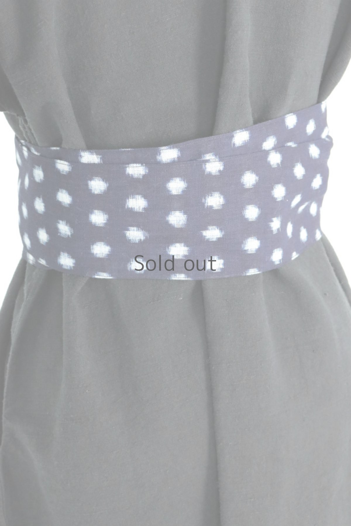 画像7: 【ササキチホ】藍染古布　ウエストマーク　帯ベルト（ゆきんこ絣） (7)