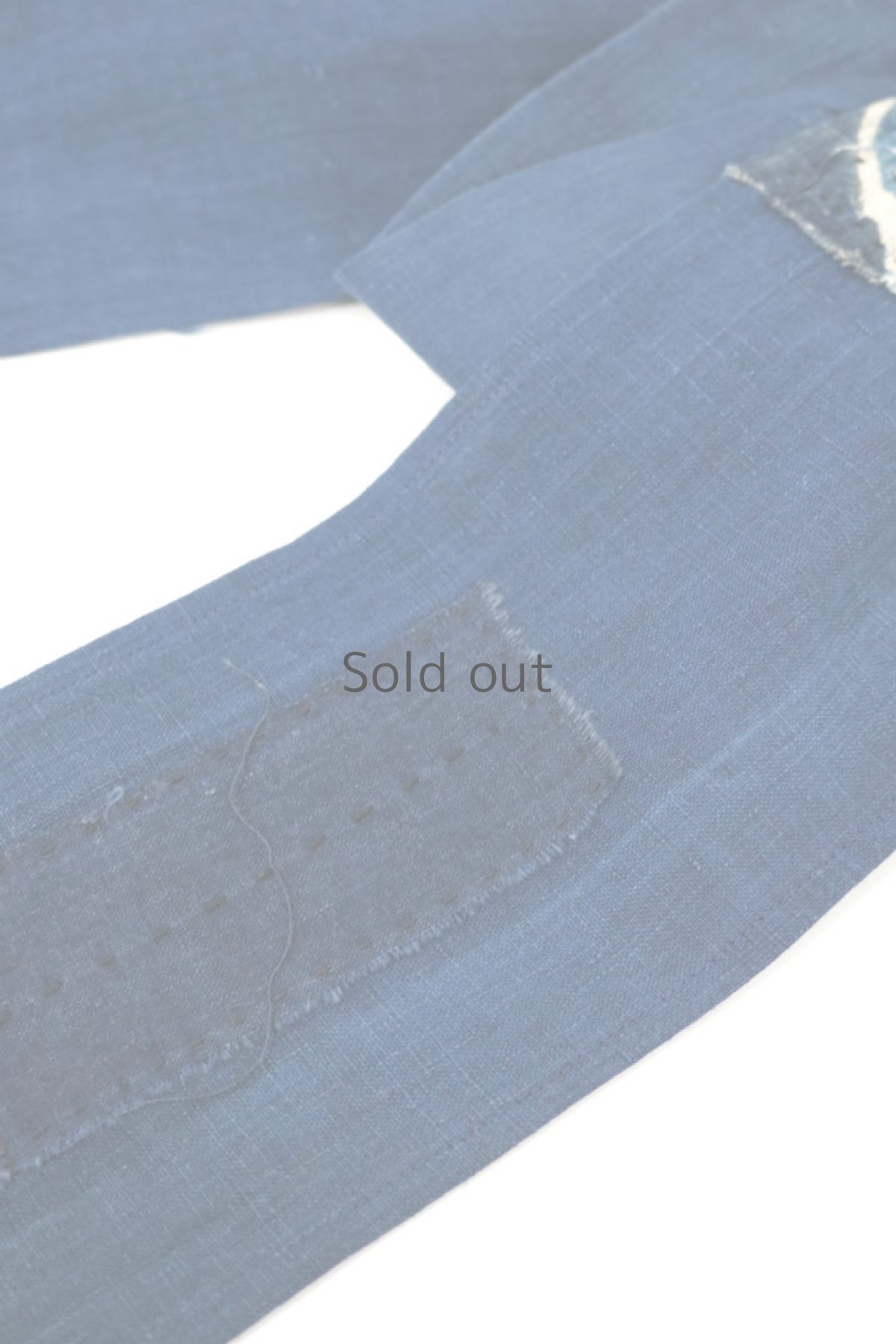 画像6: 【ササキチホ】藍染古布　ターバンヘアバン（濃藍と藍/2トーン） (6)