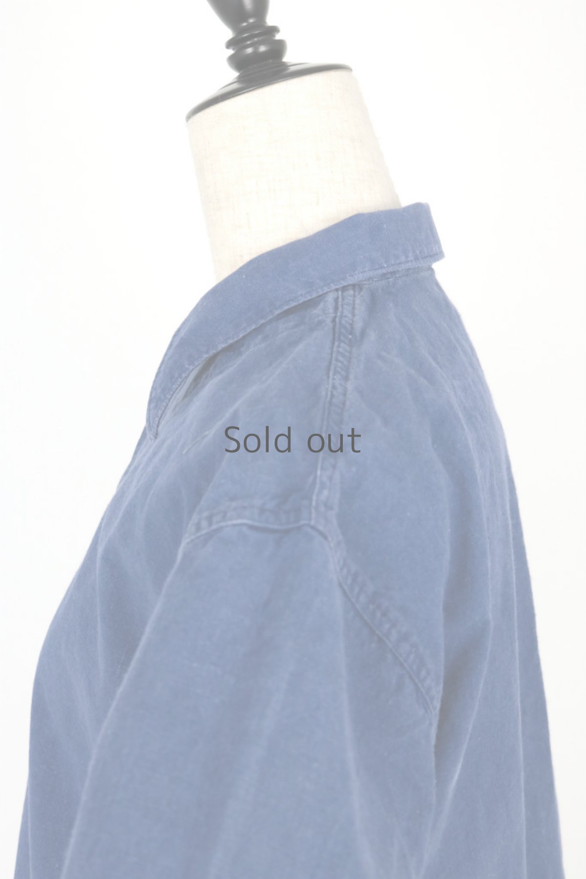 画像7: 【フランス】1950年代頃のブルーコットン　半袖ワークシャツ (7)