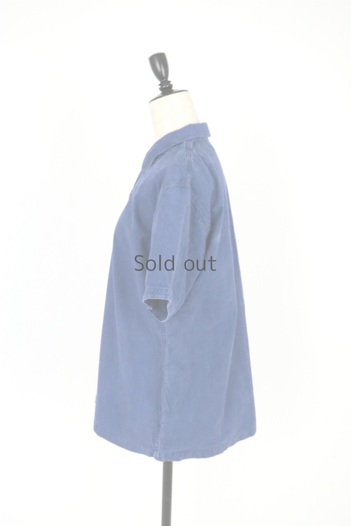 画像6: 【フランス】1950年代頃のブルーコットン　半袖ワークシャツ (6)