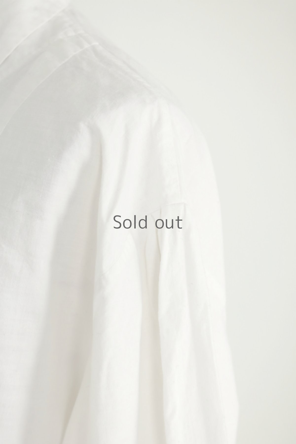 画像7: 【フランス】アンティークコットン　長袖　シャツワンピース（白） (7)