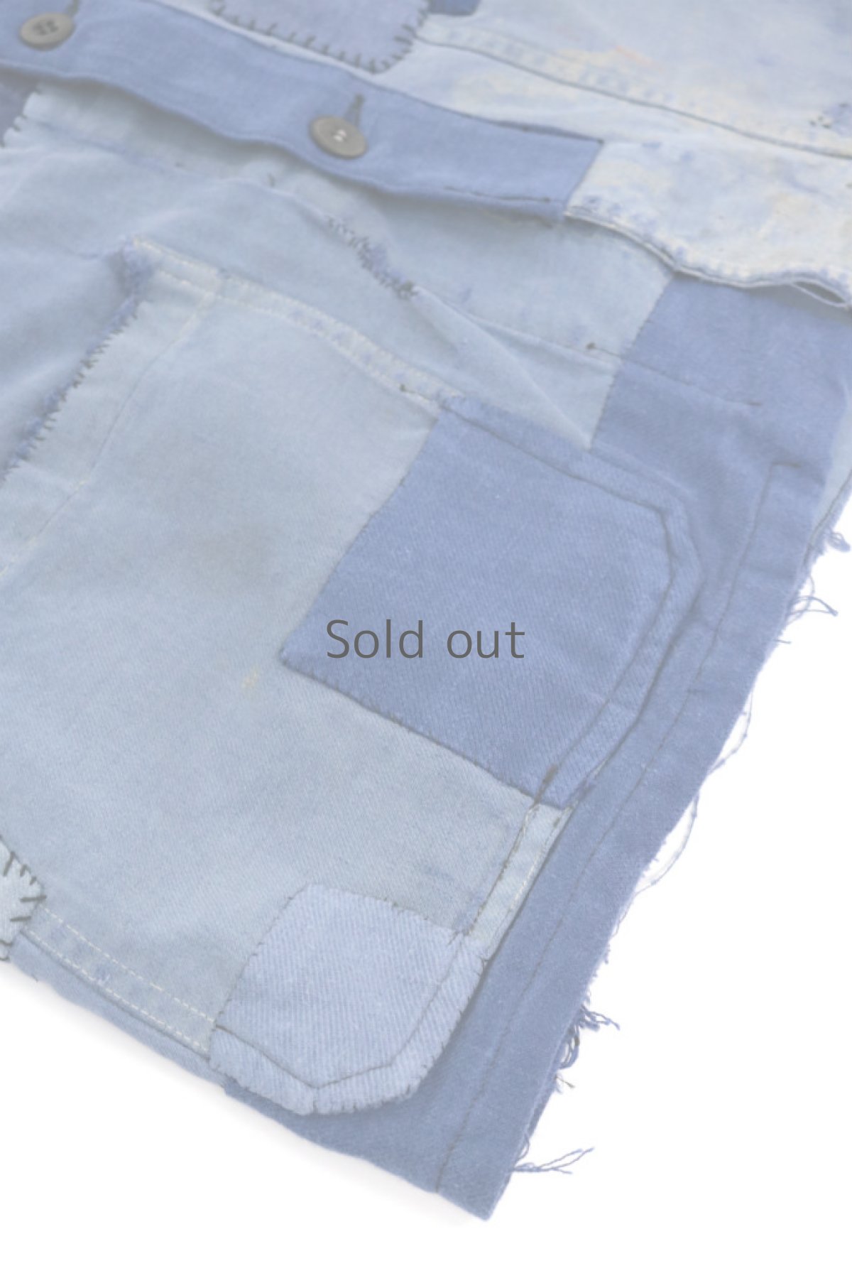 画像4: 【MITSUGU SASAKI】ビンテージリメイク　パッチワーク　コットンツイルワークジャケット（フランス） (4)