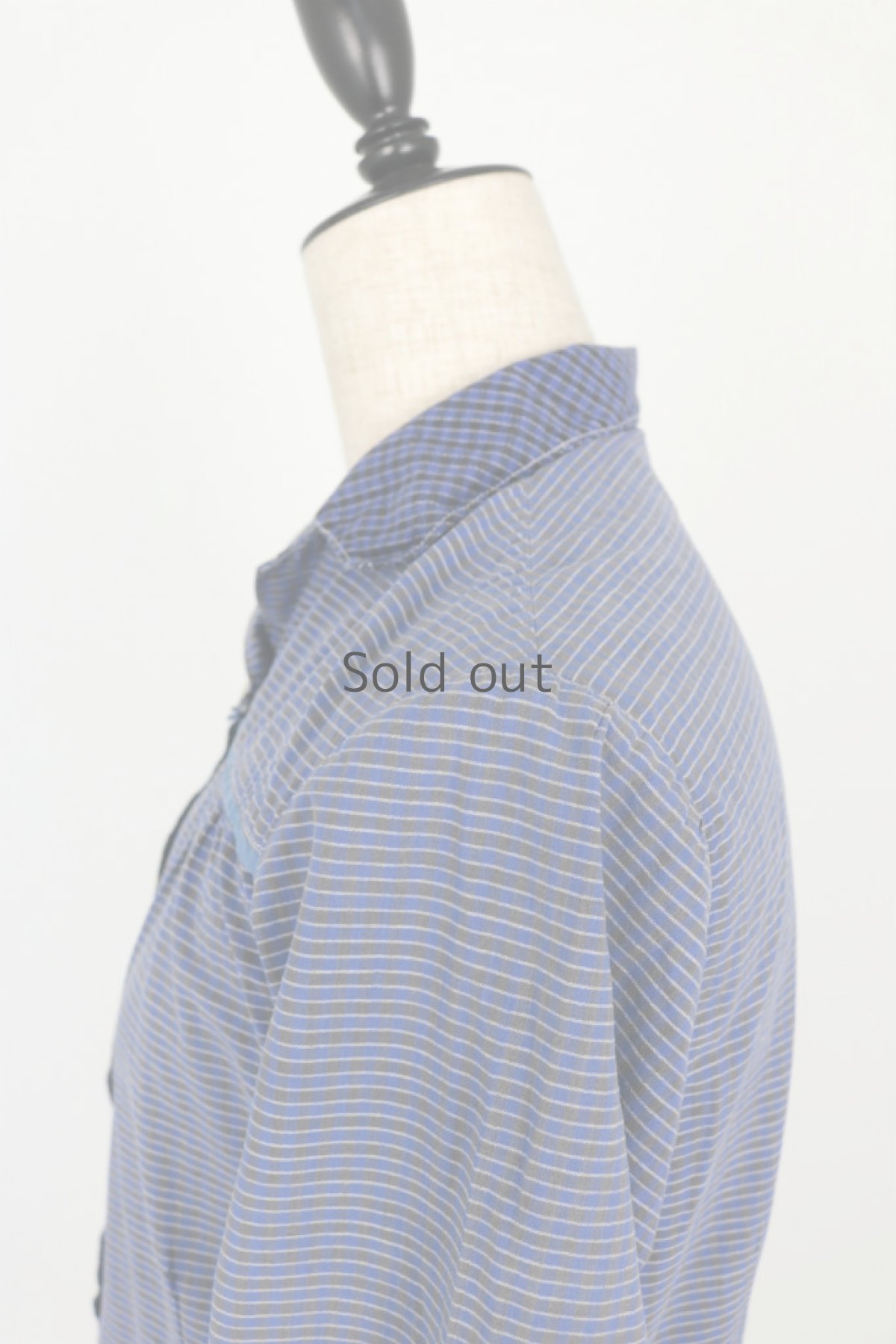 画像8: 【フランス】1950年代頃 　チェック柄　ワークドレス（ブルー） (8)