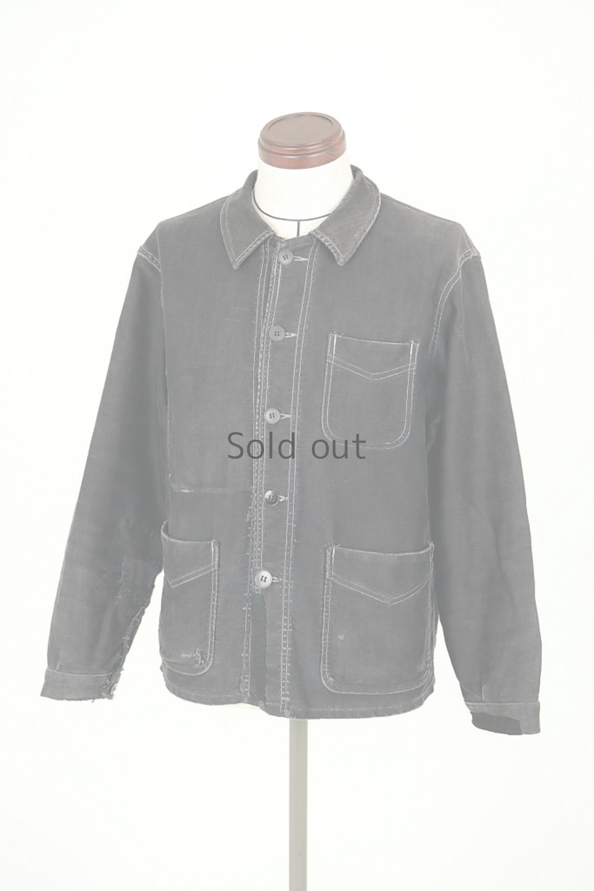 画像16: 【フランス】1950年代頃のブラックモールスキンワークジャケット（Adolphe Lafont） (16)