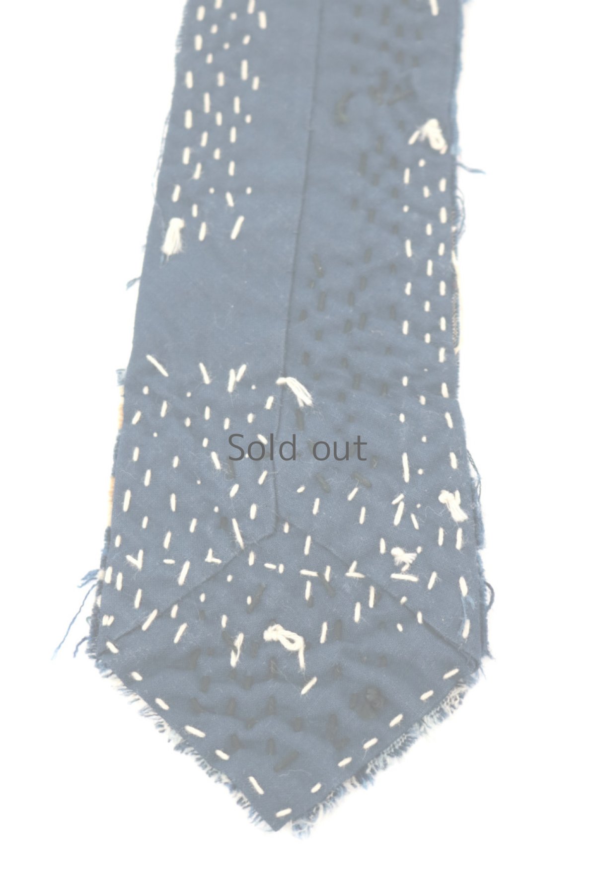 画像7: 【MITSUGU SASAKI】BORO古布　刺し子だらけのネクタイ (7)