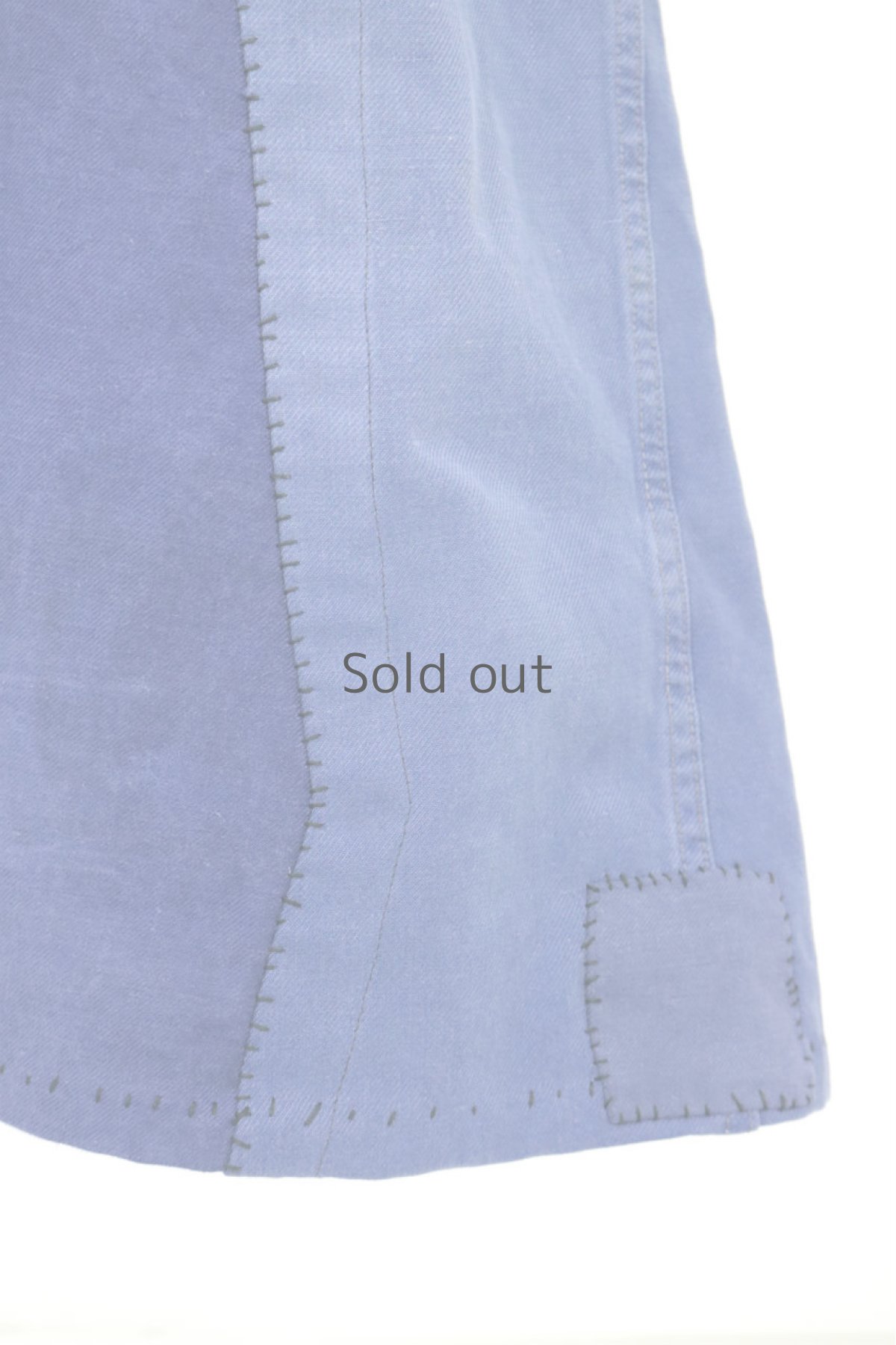 画像7: 【MITSUGU SASAKI】ビンテージリメイク　ウエストひも　ブルーワークスカート (7)