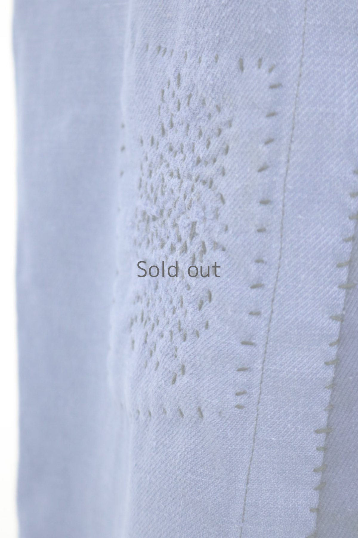 画像9: 【MITSUGU SASAKI】ビンテージリメイク　ウエストひも　ブルーワークスカート (9)