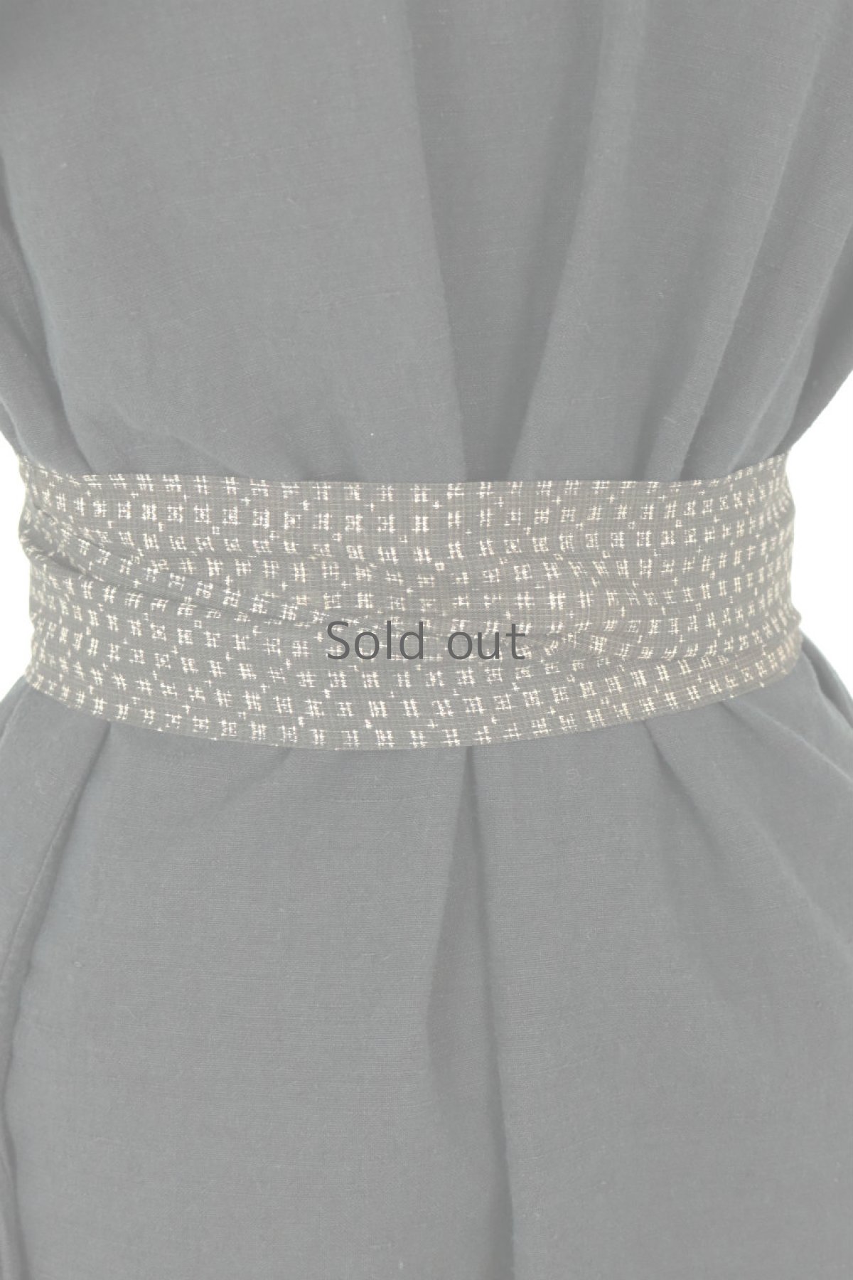 画像7: 【ササキチホ】古布　ウエストマーク　帯ベルト（茶色の柄） (7)