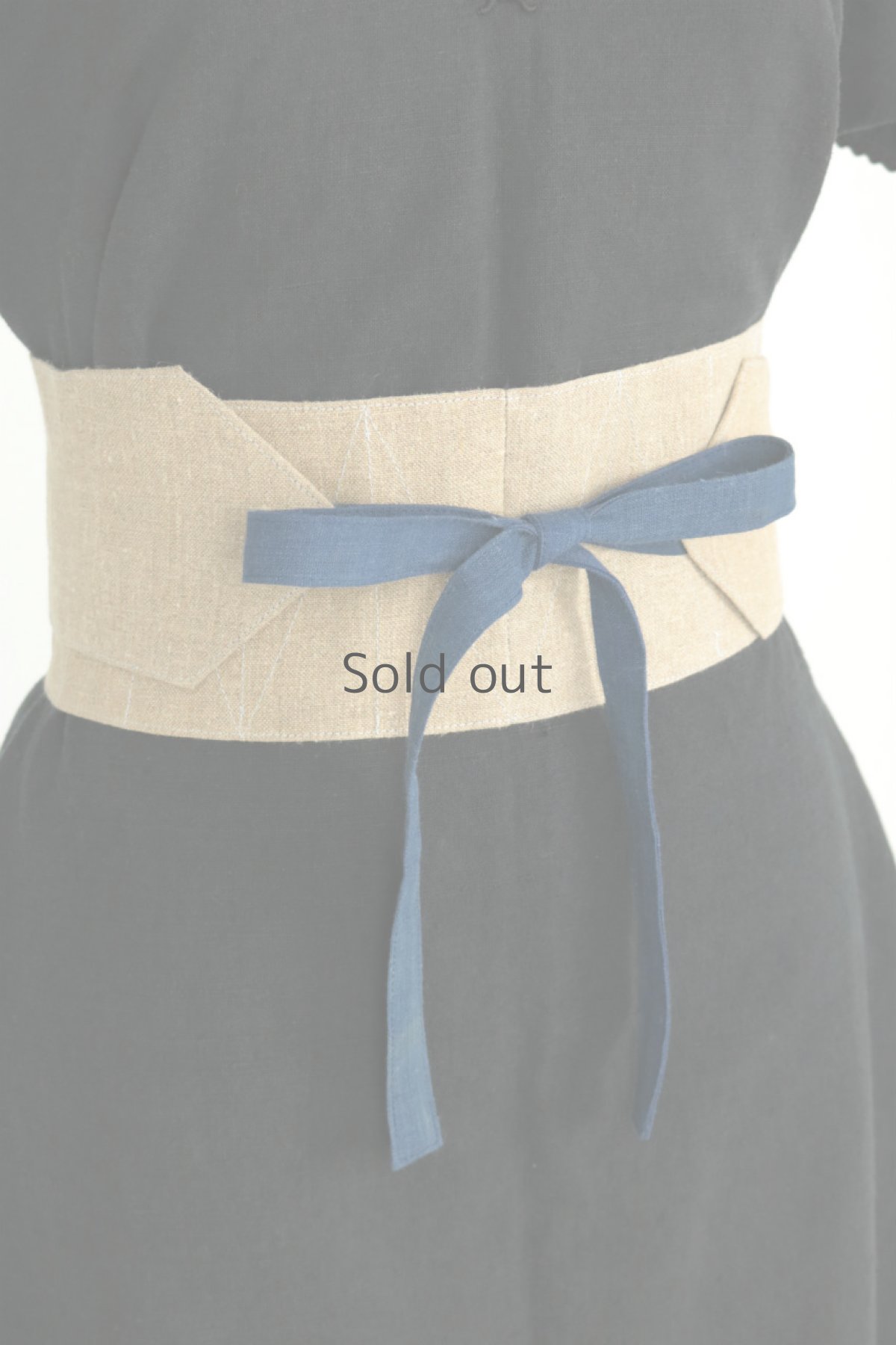 画像6: 【ササキチホ】アンティークリネン　ウエストマーク　帯ベルト（ベージュ） (6)