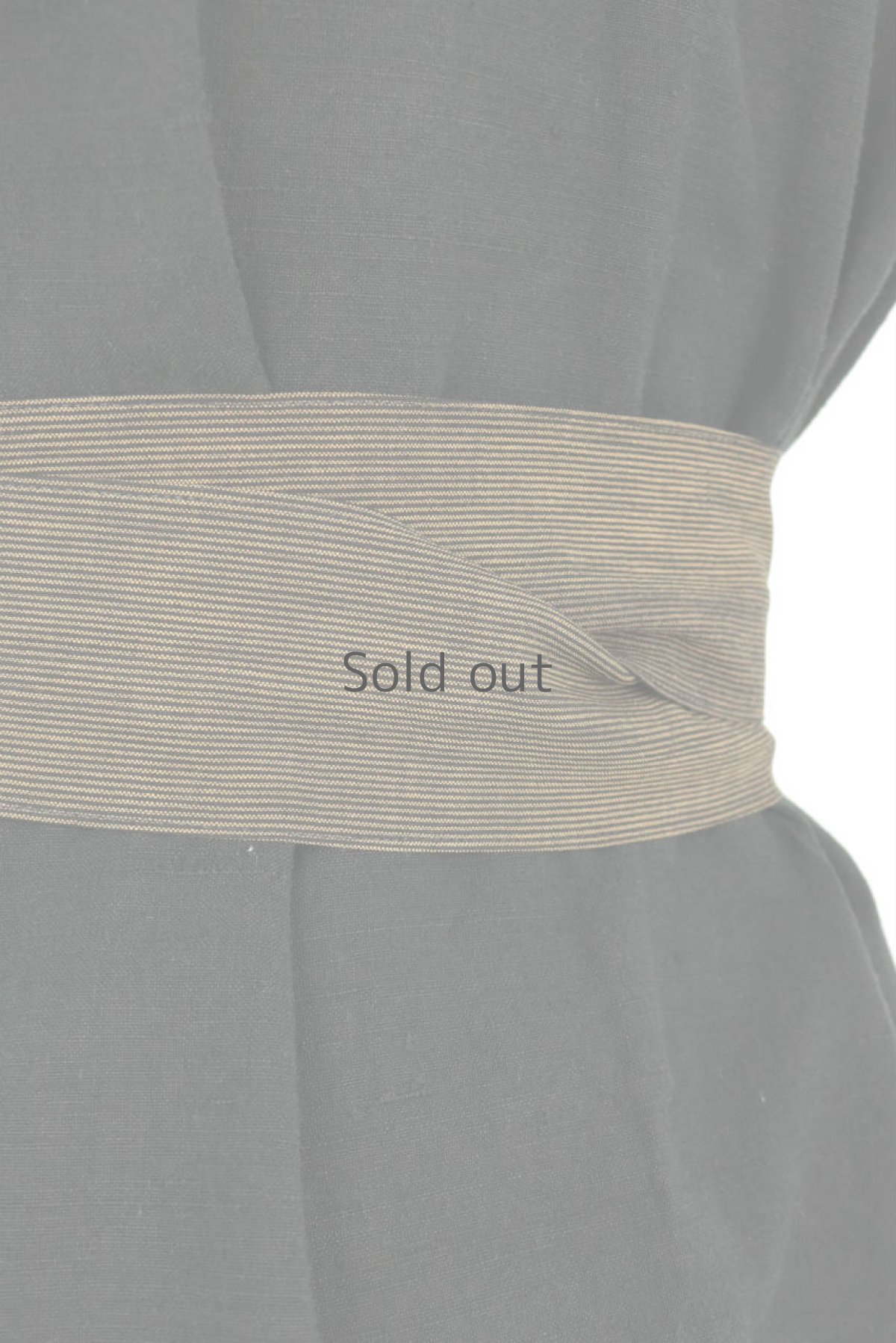 画像6: 【ササキチホ】古布　ウエストマーク　帯ベルト（茶色のストライプ） (6)