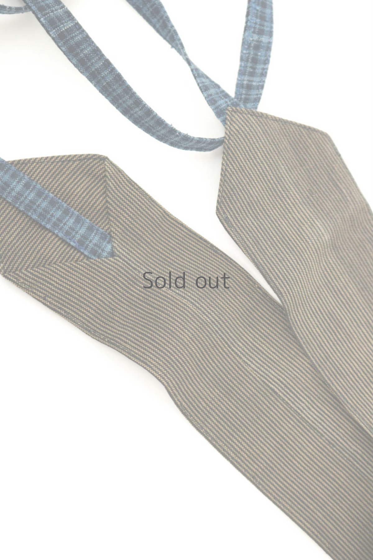 画像3: 【ササキチホ】古布　ウエストマーク　帯ベルト（茶色のストライプ） (3)