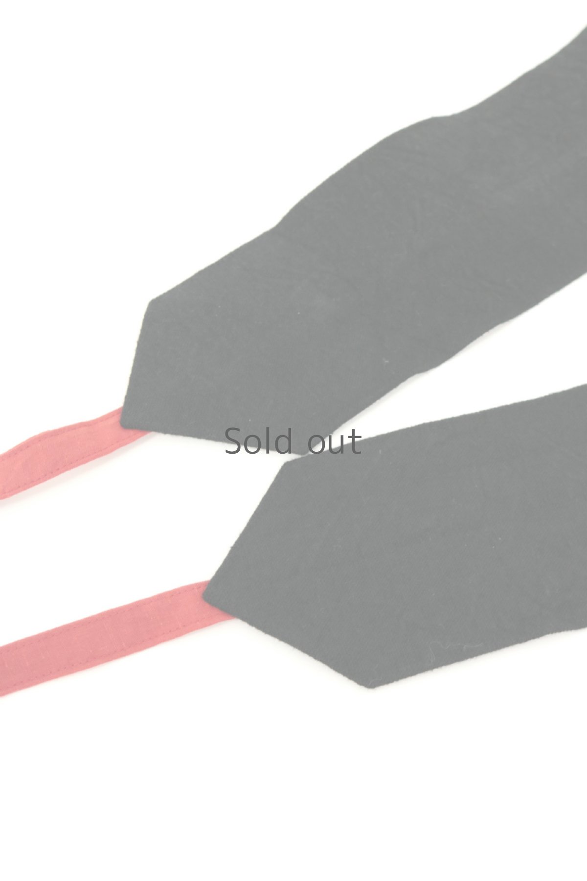 画像2: 【ササキチホ】アンティークリネン×染め　ウエストマーク　帯ベルト（黒と赤） (2)