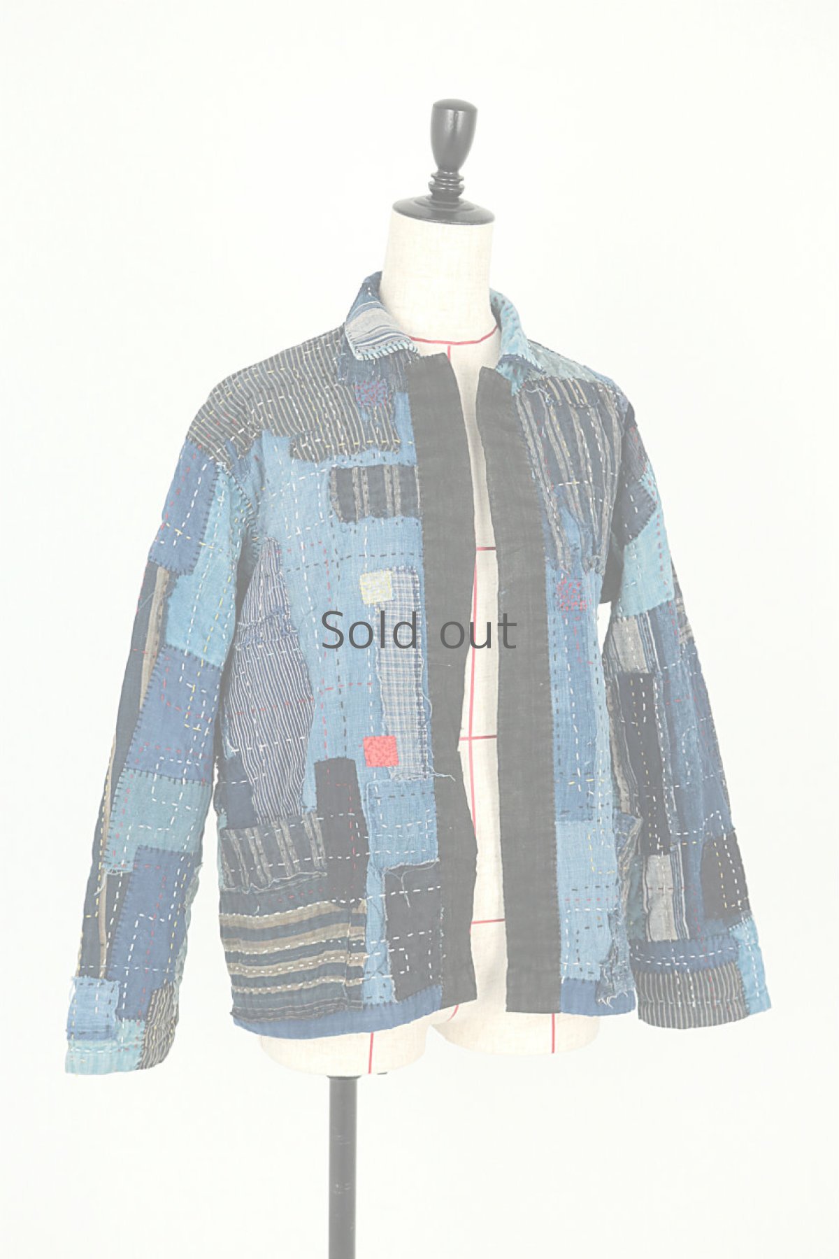 画像17: 【SUPER BORO BORO】藍染古布×ビンテージリメイク　スーパーボロボロ半纏ジャケット (17)