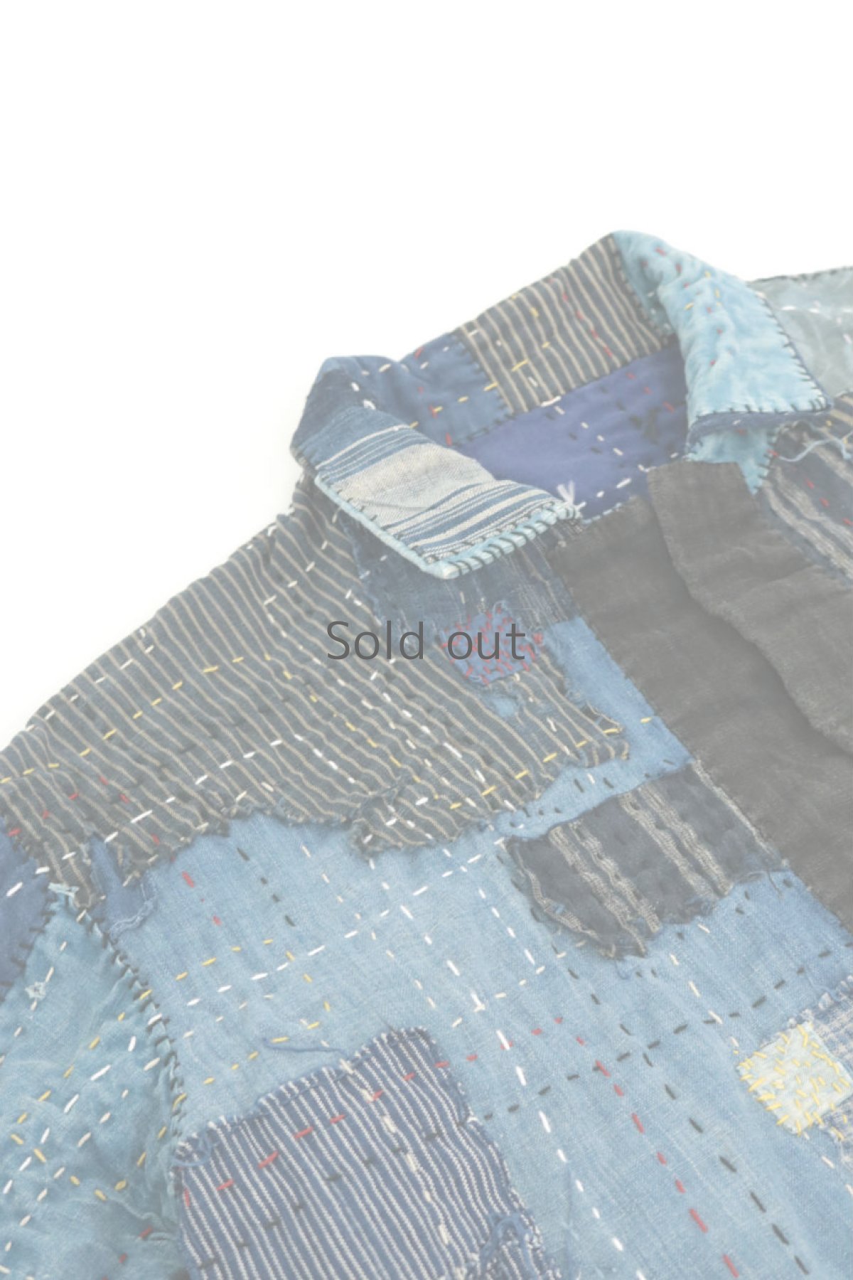 画像2: 【SUPER BORO BORO】藍染古布×ビンテージリメイク　スーパーボロボロ半纏ジャケット (2)