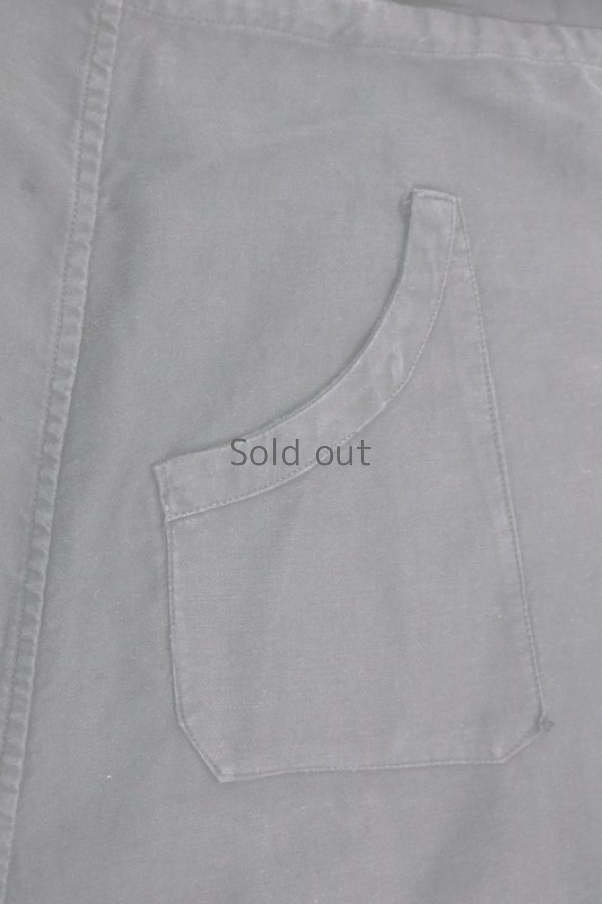 画像3: 【フランス】1930年代頃のブラックコットン　ワークエプロン (3)