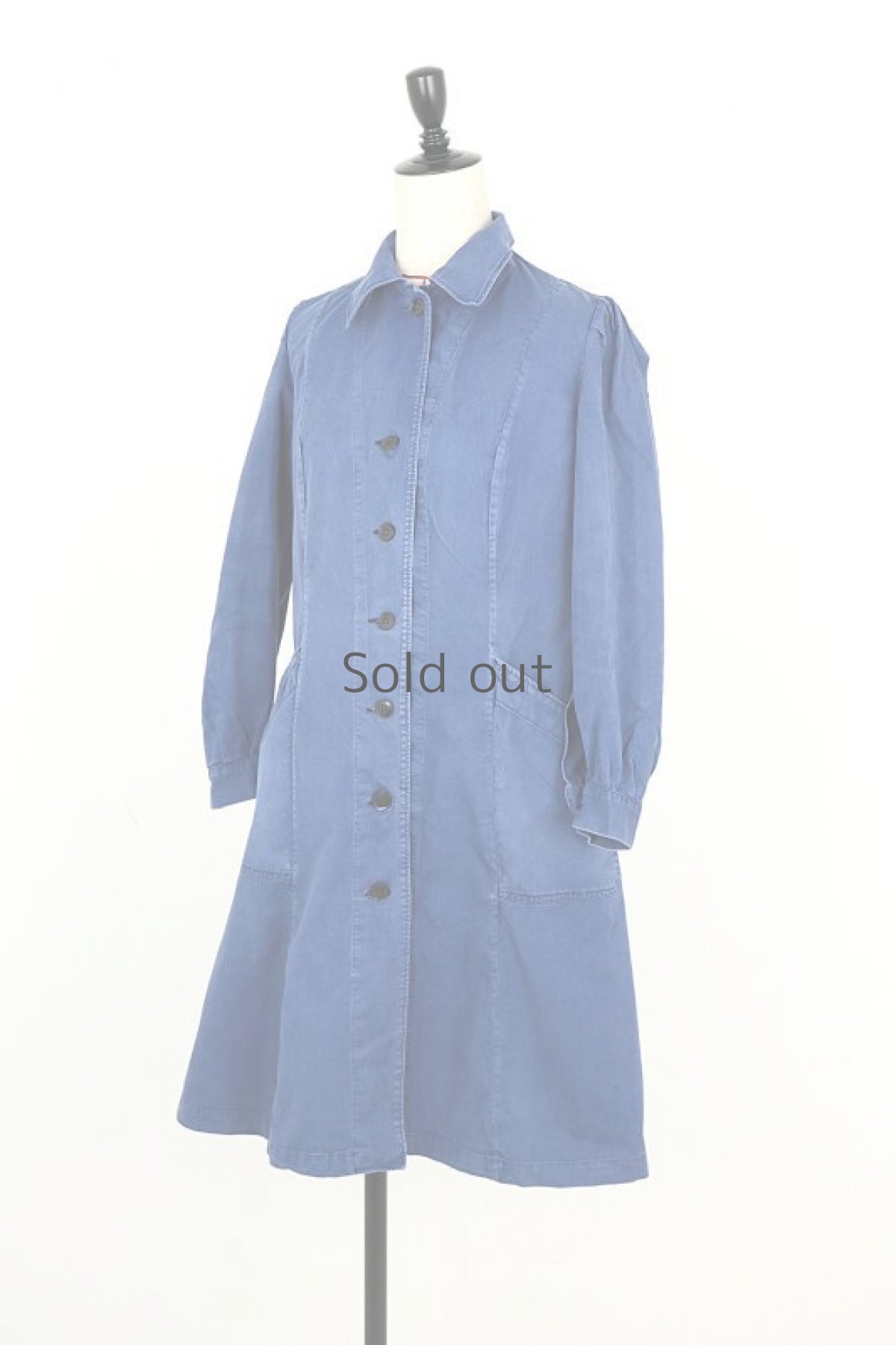 画像7: 【フランス】1970年代頃の女性用ブルーワークコート（小さめ） (7)