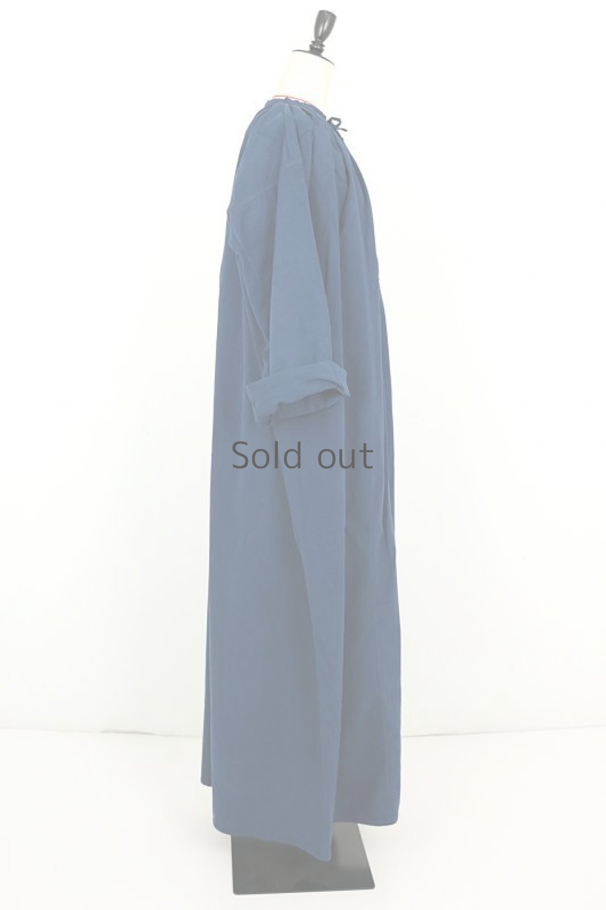 画像10: 【フランス】２０世紀中期の教会用ロングスモックドレス（後染め/紺色） (10)