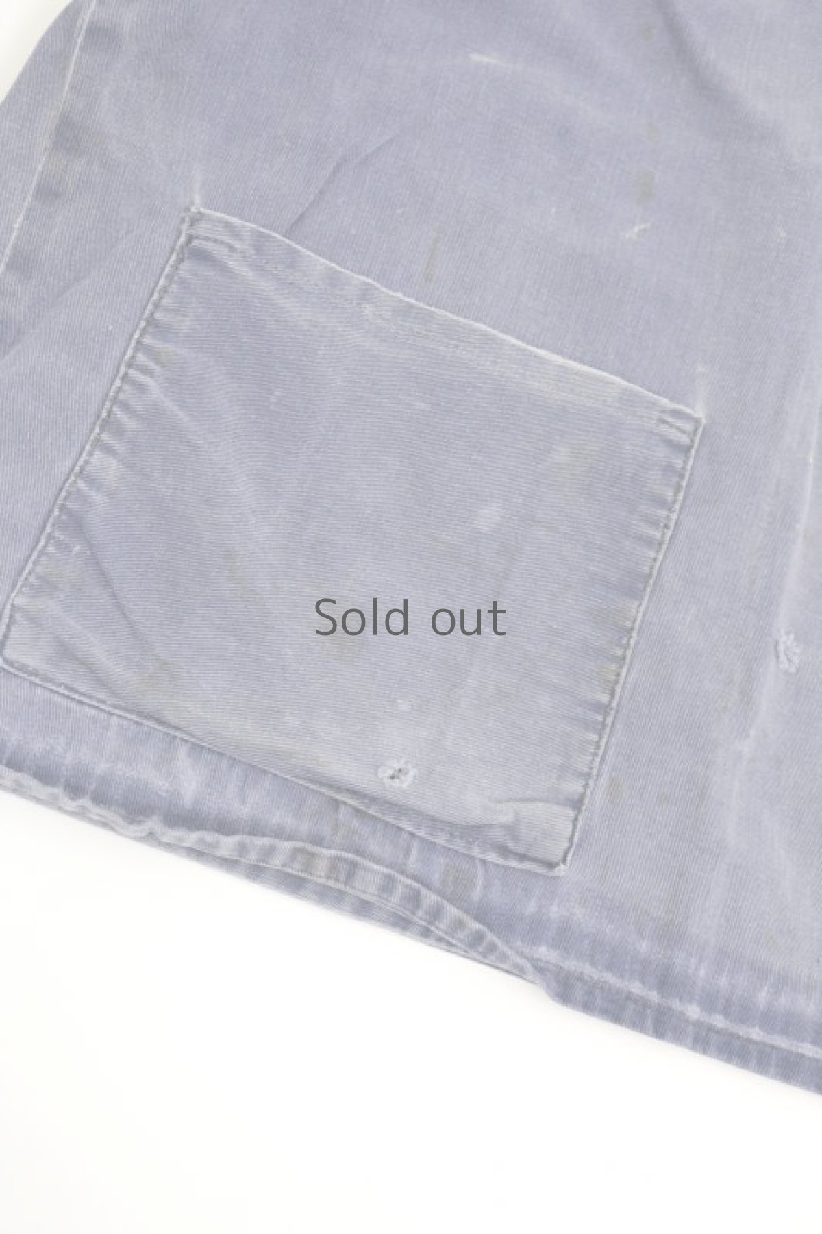 画像3: 【フランス】ビンテージ　セーラーワークシャツ（パッチポケット） (3)