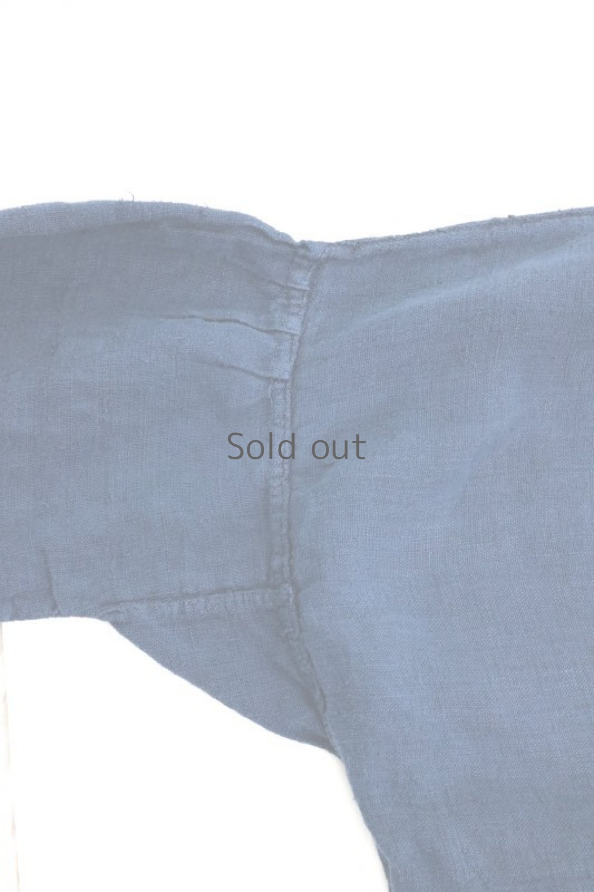 画像4: 【フランス】アンティークリネン×染　スモックワンピース（後染め/紺色) (4)