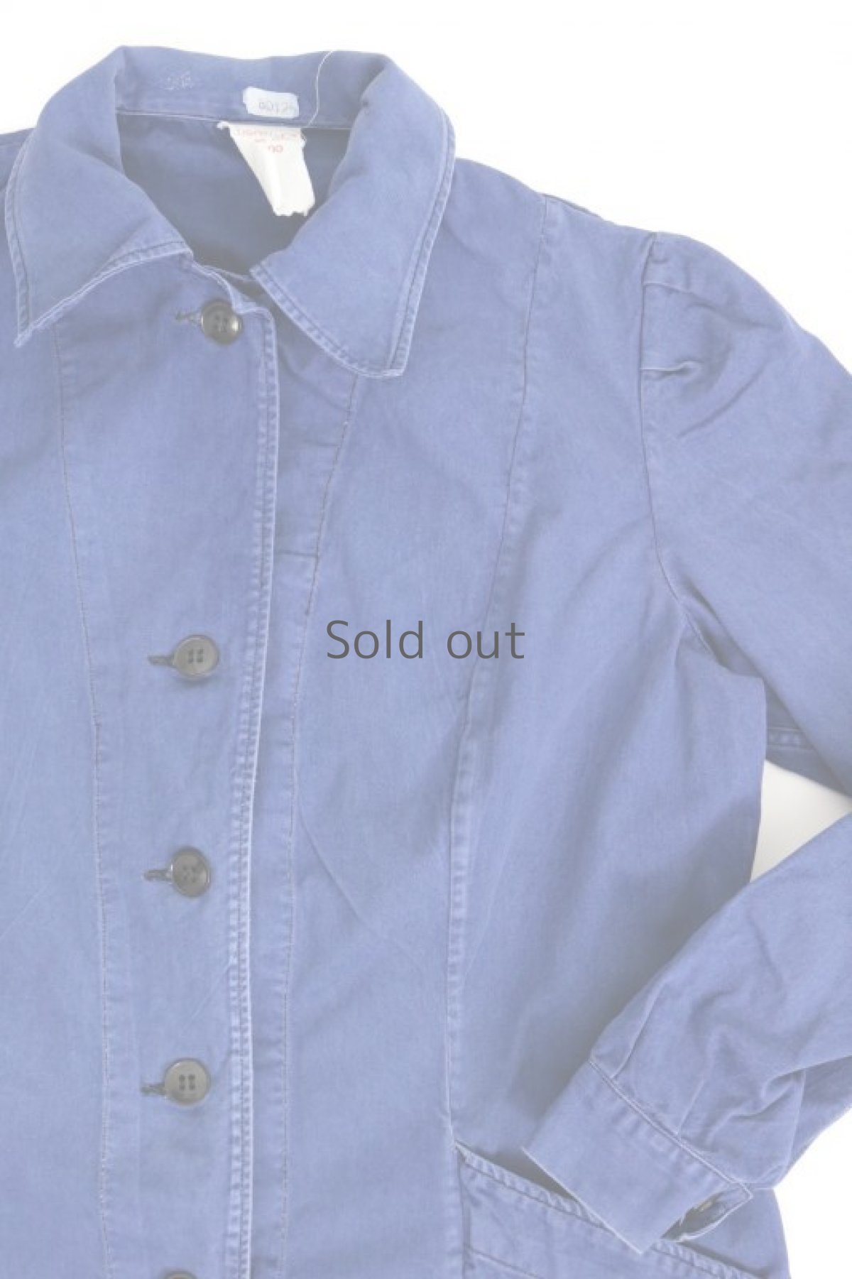 画像4: 【フランス】1970年代頃の女性用ブルーワークコート（小さめ） (4)