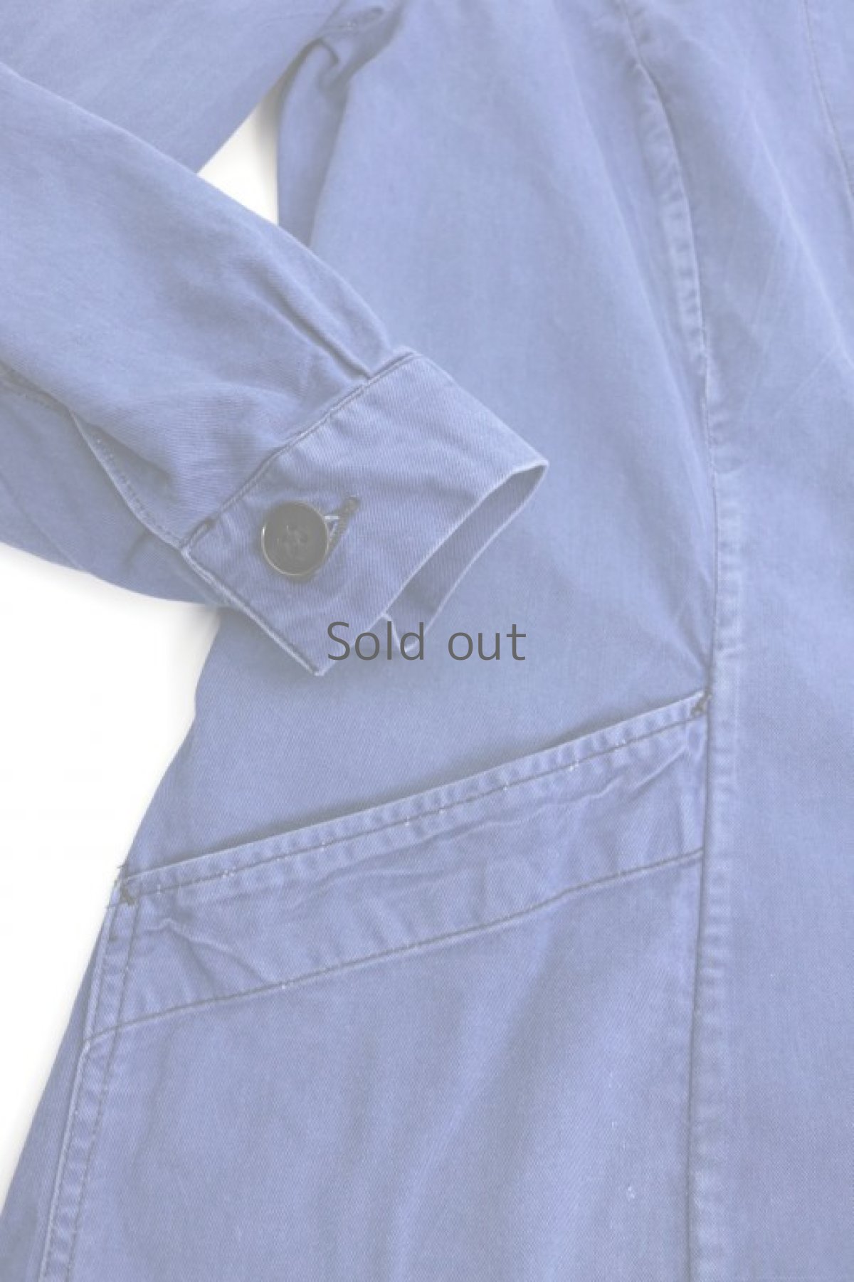 画像3: 【フランス】1970年代頃の女性用ブルーワークコート（小さめ） (3)