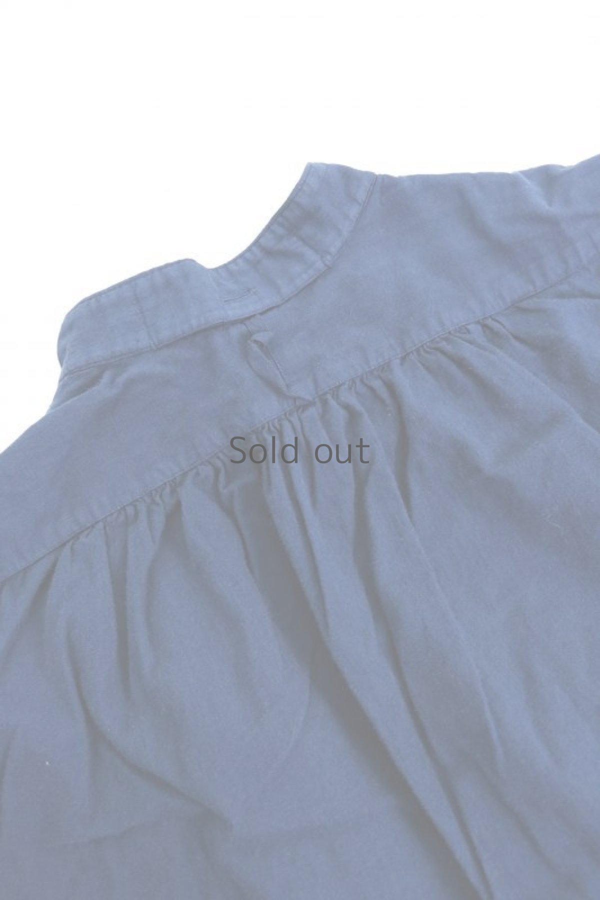 画像7: 【フランス】アンティークコットン　ロングシャツ（後染め/紺色）  (7)