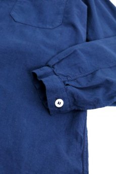画像2: 【スウェーデン】ビンテージミリタリー　プルオーバーロングシャツ（後染め/紺色） (2)