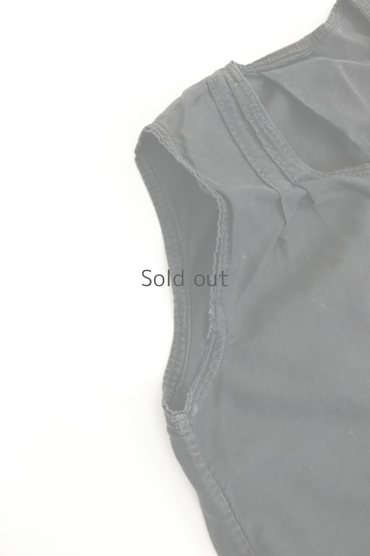 画像5: 【フランス】1940年代頃 ノースリーブブラックコットン エプロンワンピース (5)