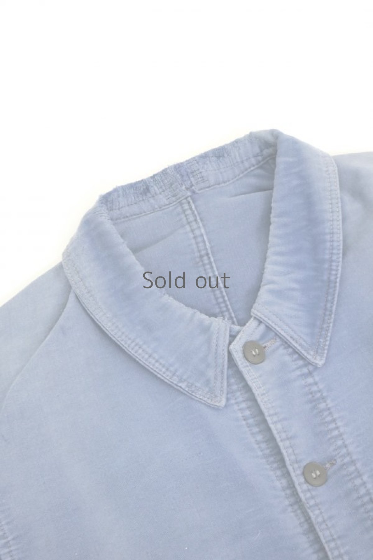 画像2: 【フランス】1960年代　ブルーモールスキンコットン　ワークジャケット（JURA-RHONE） (2)