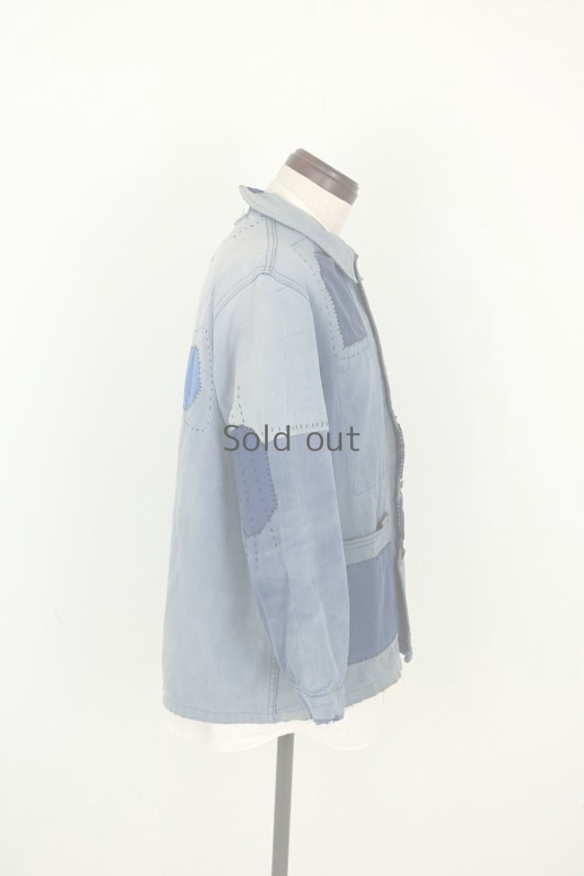 画像11: 【MITSUGU SASAKI】ビンテージリメイク　パッチワーク　コットンツイルワークジャケット（フランス） (11)