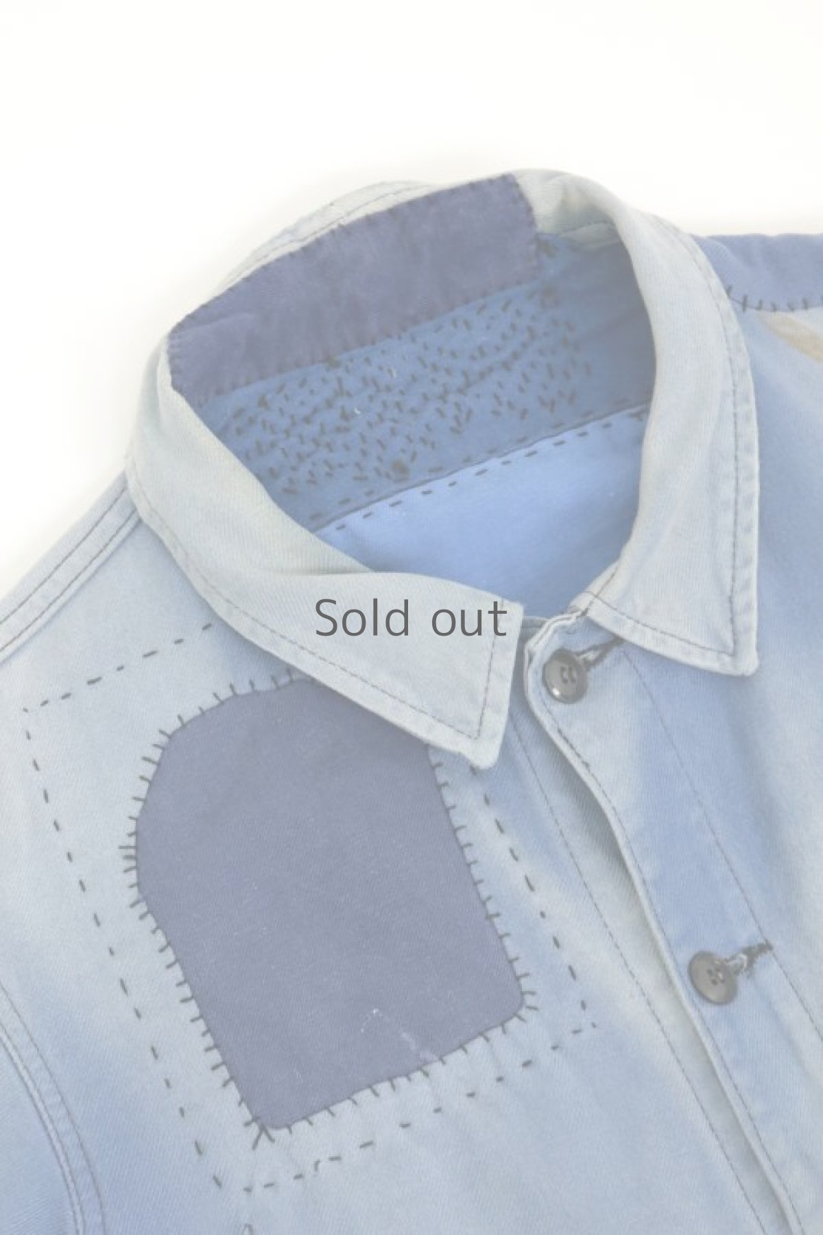 画像2: 【MITSUGU SASAKI】ビンテージリメイク　パッチワーク　コットンツイルワークジャケット（フランス） (2)