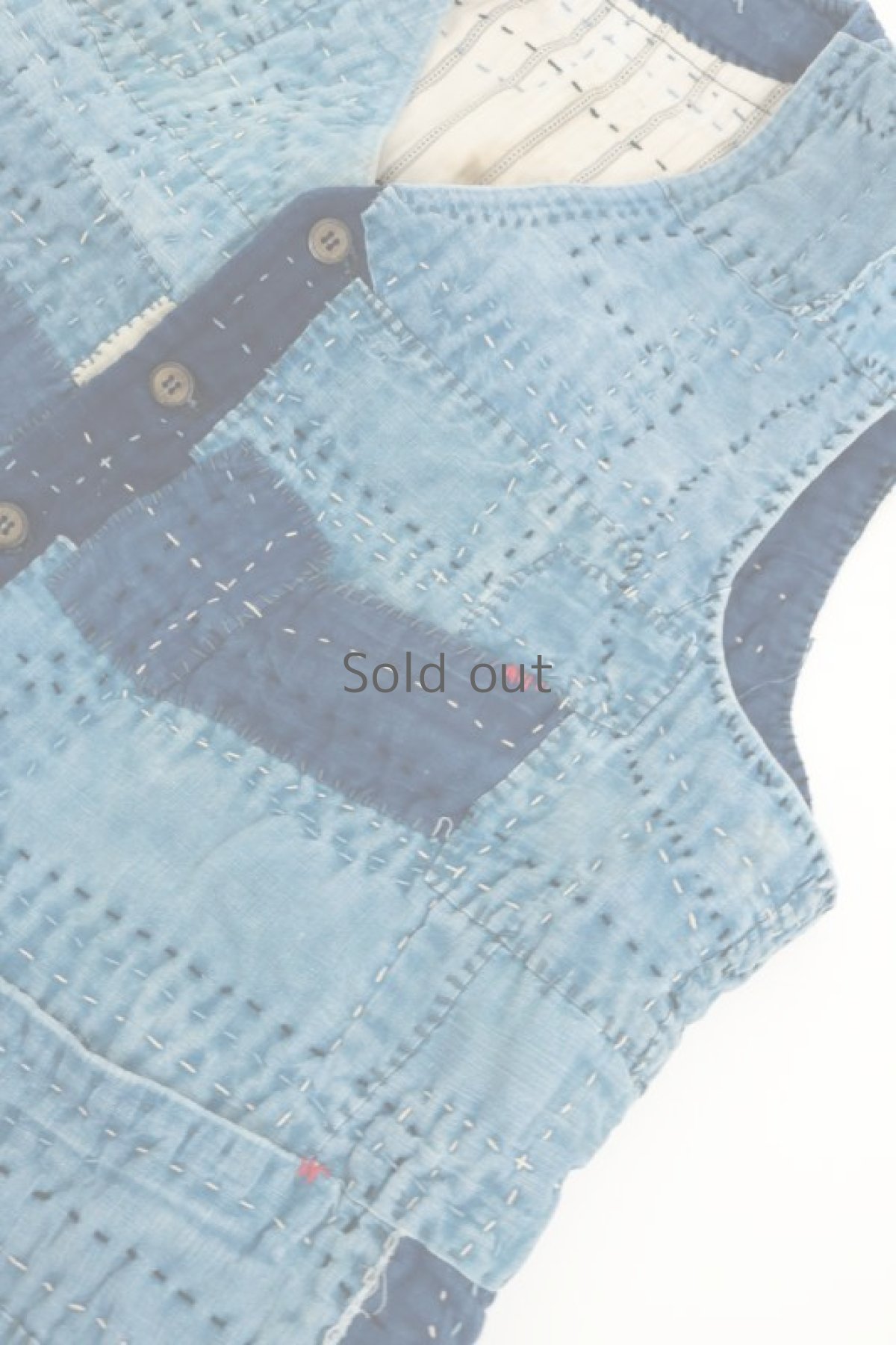 画像3: 【MITSUGU SASAKI】SUPER BORO BORO VEST(製作年月2019年8月)  (3)