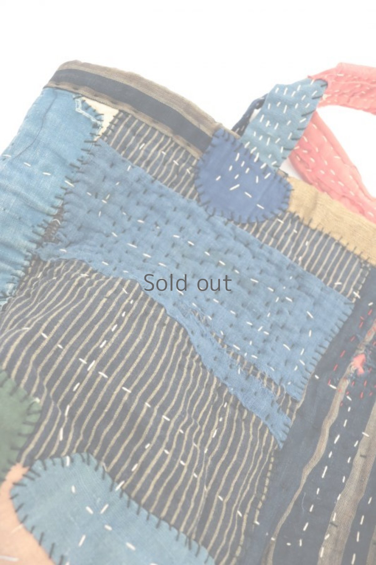 画像4: 【MITSUGU SASAKI】BORO古布　刺し子手持ちバッグ (4)