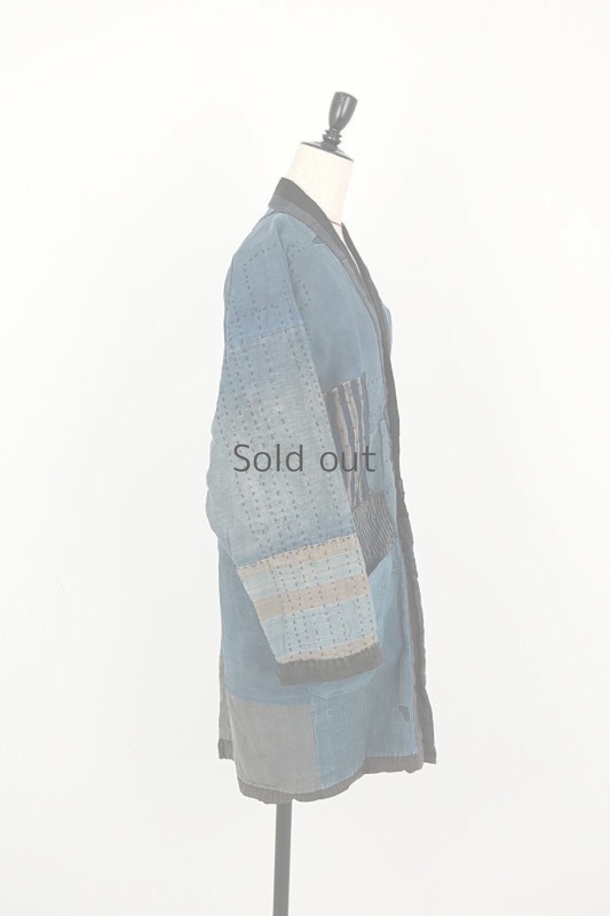 画像15: 【MITSUGU SASAKI】BORO古布　刺し子NORAGIコート (15)