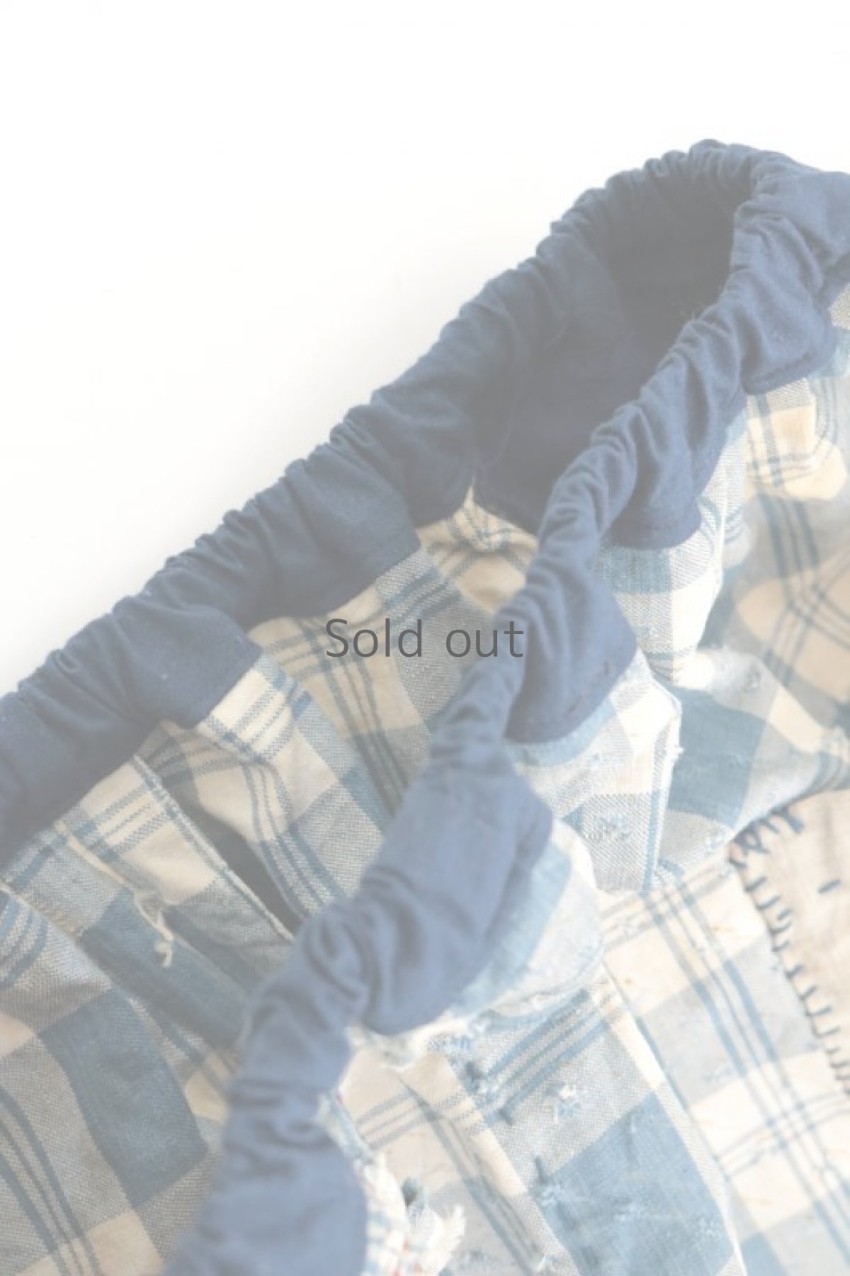 画像3: 【MITSUGU SASAKI】農婦シリーズ　フランスアンティーク 古布のチェックスカート (3)