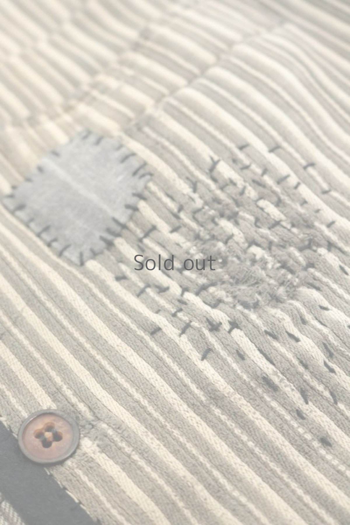 画像5: 【MITSUGU SASAKI】ビンテージリメイク　パッチワーク　ストライプワークベスト（ブラックグレー） (5)