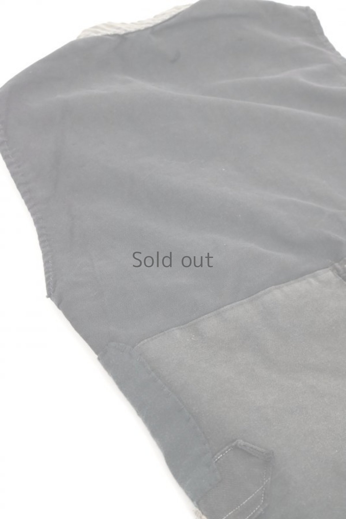 画像7: 【MITSUGU SASAKI】ビンテージリメイク　パッチワーク　ストライプワークベスト（ブラックグレー） (7)