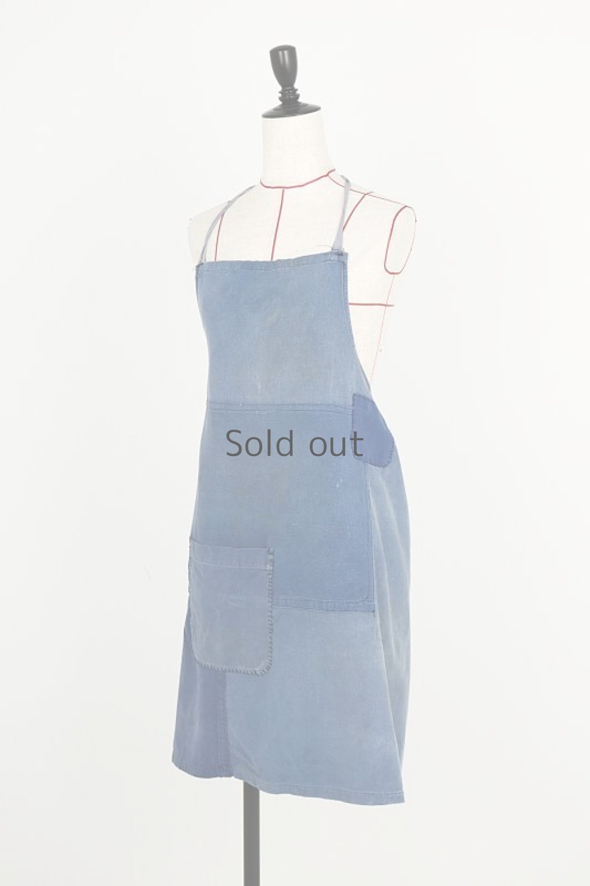 画像7: 【MITSUGU SASAKI】ビンテージリメイク　パッチワーク　コットンエプロン(小さめ) (7)