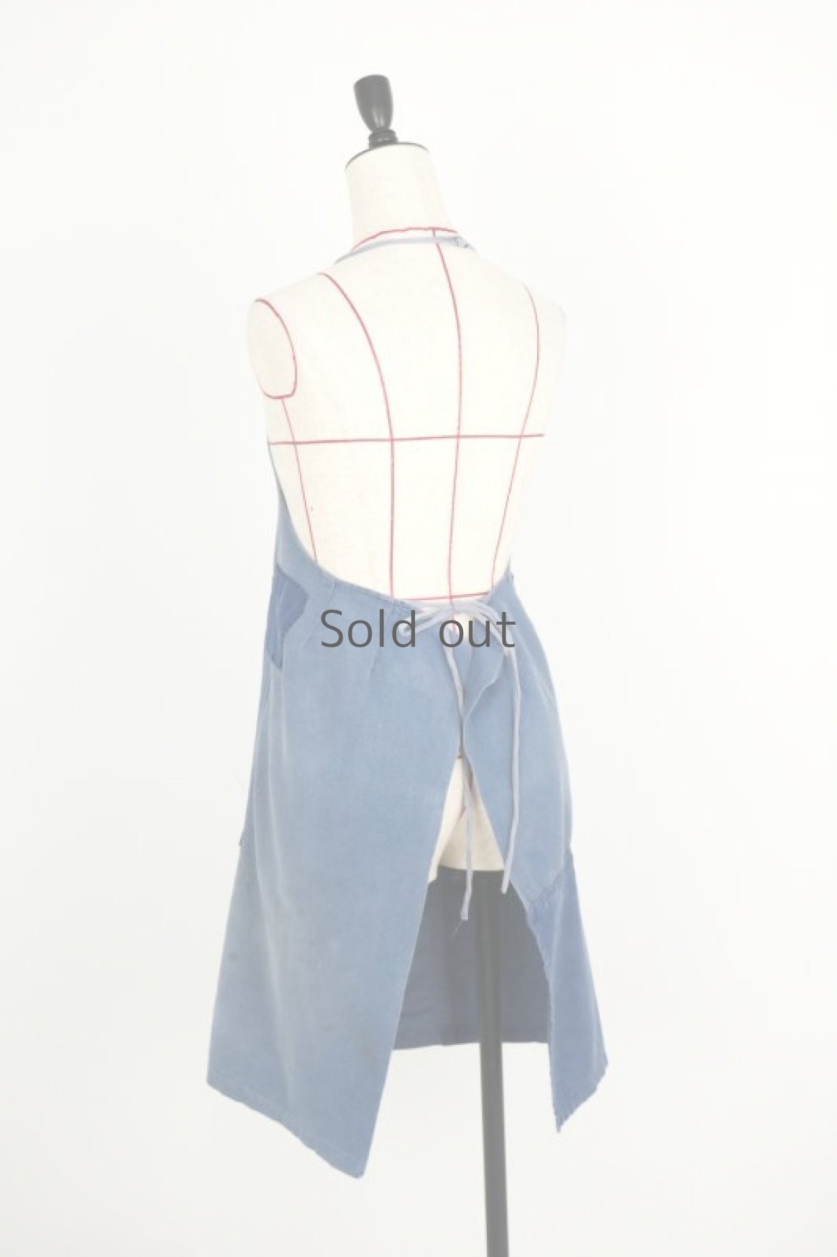 画像8: 【MITSUGU SASAKI】ビンテージリメイク　パッチワーク　コットンエプロン(小さめ) (8)