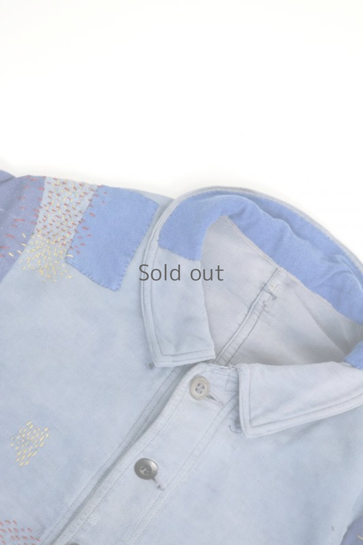 画像2: 【MITSUGU SASAKI】ビンテージリメイク　パッチワーク　モールスキン ワークジャケット（SUPER-TEBMOC） (2)