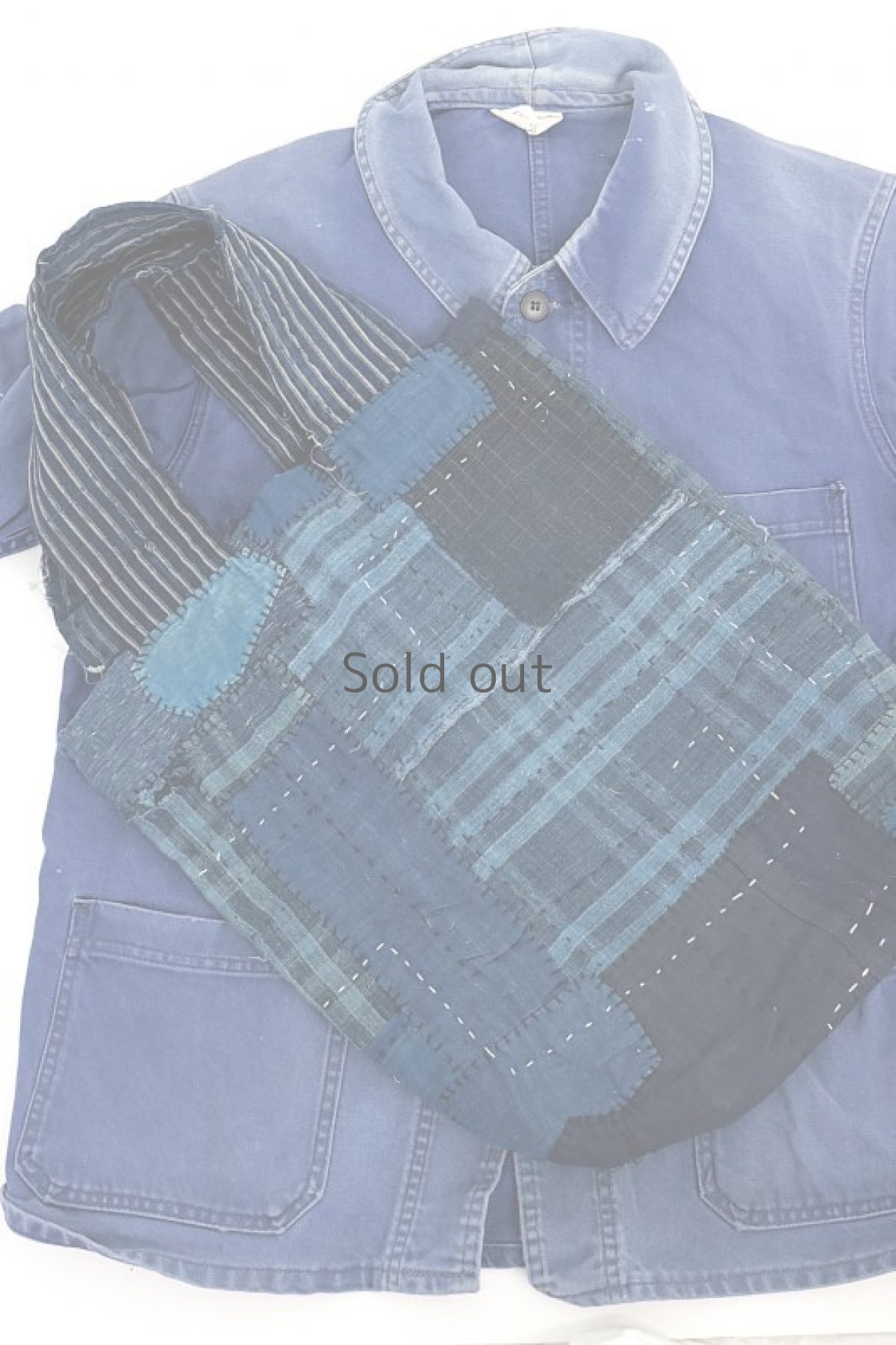 画像9: 【MITSUGU SASAKI】BORO古布　刺し子肩掛けバッグ (9)