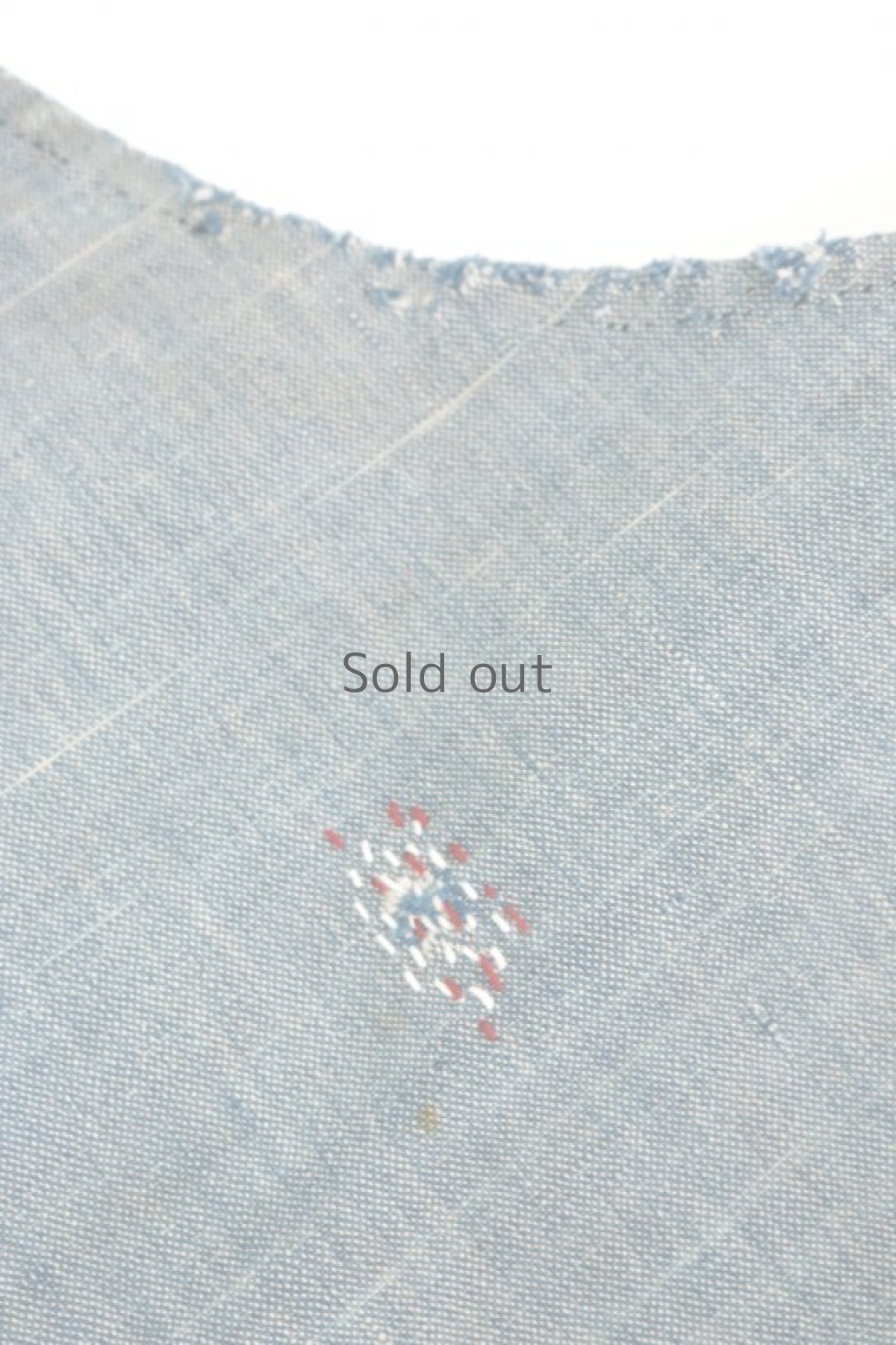 画像3: 【MITSUGU SASAKI】ビンテージリペア　インディゴ リネン　刺し子エプロン (3)