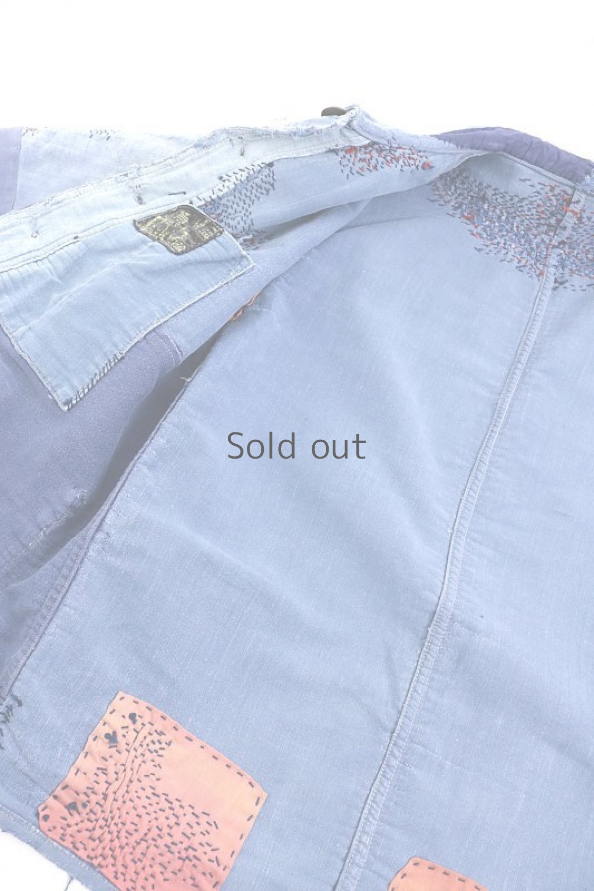 画像13: 【MITSUGU SASAKI】クレイジー刺し子　ブルーモールスキン ワークジャケット（LE MONT St MICHEL） (13)