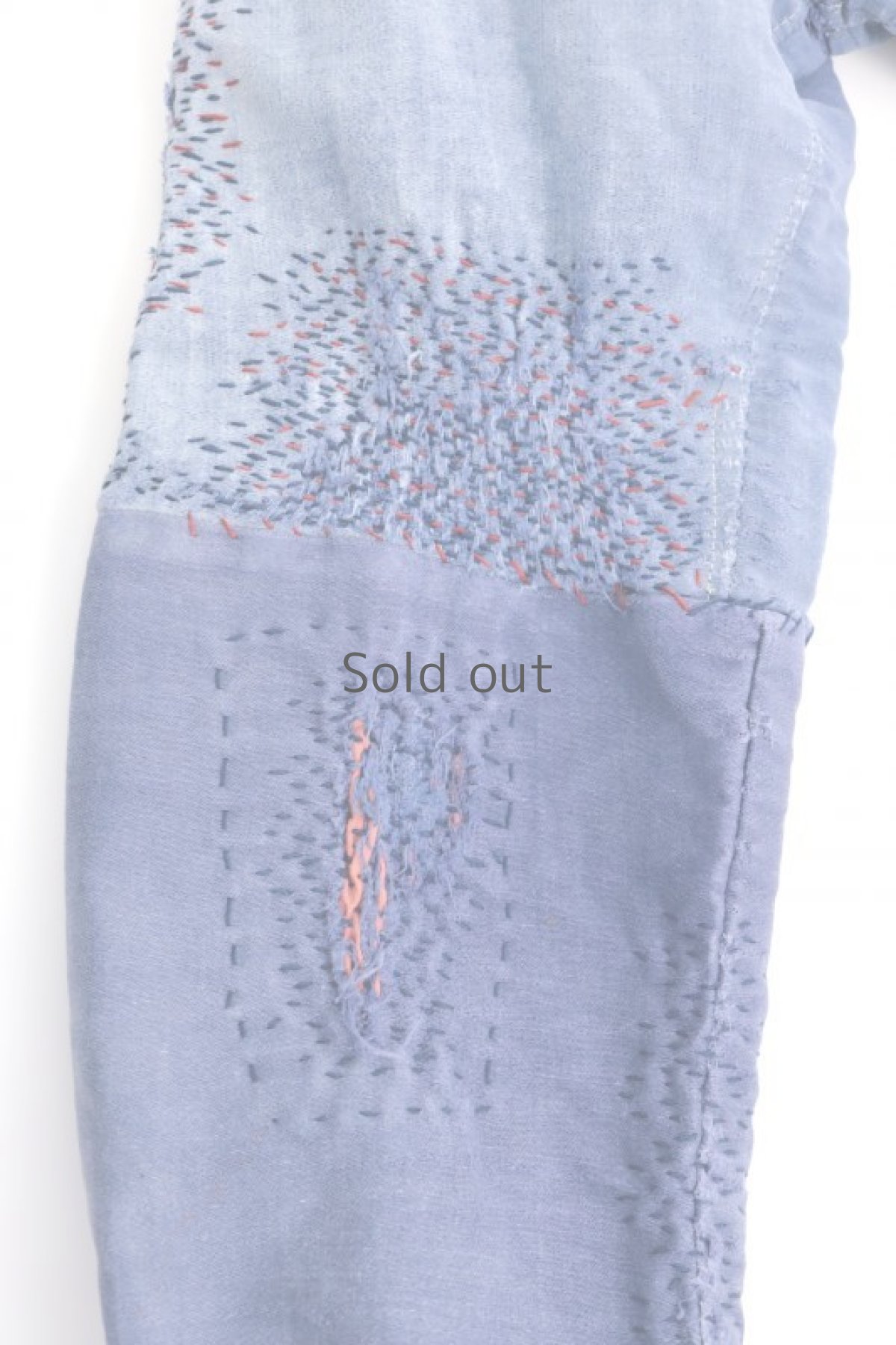 画像7: 【MITSUGU SASAKI】クレイジー刺し子　ブルーモールスキン ワークジャケット（LE MONT St MICHEL） (7)